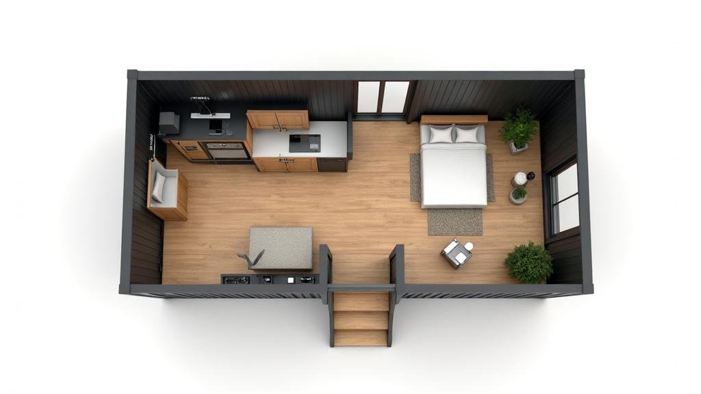 Ejemplo de casa contenedor de 30 m²